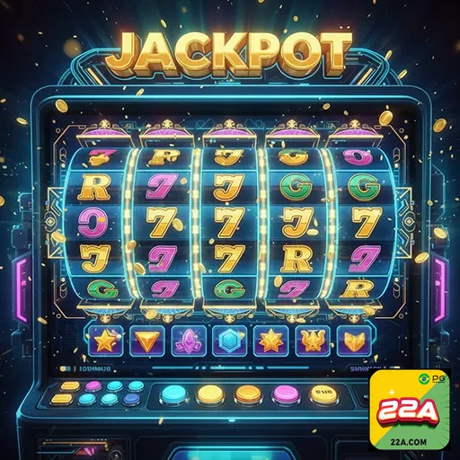 Imagem do site 22a mostrando uma sessão de jogos de caça-níqueis em Slots07.